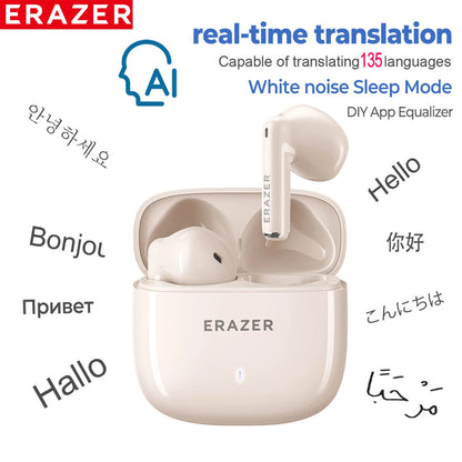 [AI Translator Earphones] Erazer Xt92Pro Bluetooth Earphones Real-Time Translate Earbuds Wireless Headphones for Travel Talking