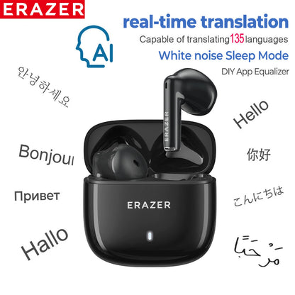 [AI Translator Earphones] Erazer Xt92Pro Bluetooth Earphones Real-Time Translate Earbuds Wireless Headphones for Travel Talking