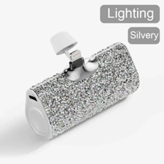 Portable Charger Mobile Power Bank Power Banks Fast Charging Power Bank Shiny Diamond Fashion High Quality 5000Mah